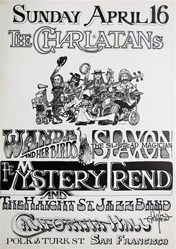 The Charlatans and Mystery Trend Original Concert Poster
