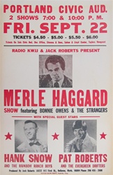 Merle Haggard Original Concert Poster