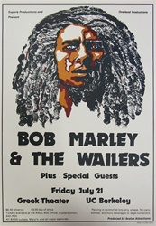 Bob Marley And The Wailers Original Concert Poster
Vintage Rock Poster