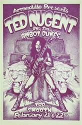 Ted Nugent at the Armadillo World Headquarters Original Concert Poster
Vintage Rock Poster