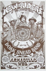 New Riders Of The Purple Sage Original Concert Poster
Vintage Rock Poster
Armadillo