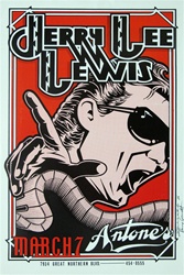 Jerry Lee Lewis Original Concert Poster
Vintage Rock Poster
Antone's