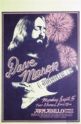 Dave Mason At The Armadillo World Headquarters Original Concert Poster
Vintage Rock Poster