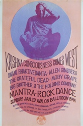 Krishna Consiousness Comes West Original Concert Poster
Vintage Rock Poster