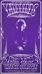 Yardbirds And MC5 At The Grande Ballroom Original Concert Postcard
Vintage Rock Poster