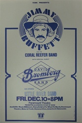 Jimmy Buffett And The Coral Reefer Band Original Concert Poster
Vintage Rock Poster