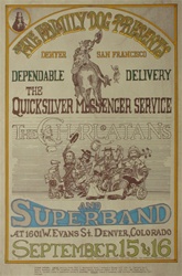 Quicksilver Messenger Service and The Charlatans Original Concert Poster
Vintage Rock Poster
Family Dog