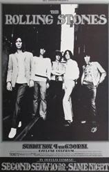 Rolling Stones Original Concert Postcard
Vintage Rock Poster
Fillmore