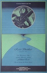 Ravi Shankar Original Concert Poster
Vintage Rock Poster
Fillmore East
