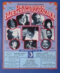 The Ann Arbor Blues and Jazz Festival Original Concert Poster
Vintage Rock Poster