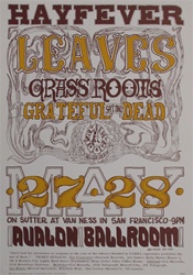 Hayfever Grateful Dead and The Grass Roots Original Concert Poster
Vintage Rock Poster
Family Dog