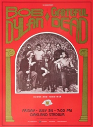 Bob Dylan and The Grateful Dead Original Concert Poster
Vintage Rock Poster