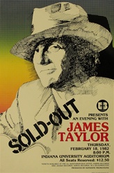 James Taylor Original Concert Poster
Vintage Rock Poster