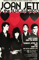 Joan Jett And The Blackhearts And Huey Lewis And The News Original Concert Poster
Vintage Rock Poster