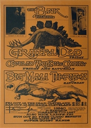 Grateful Dead And Big Mama Mae Thorton Original Concert Poster
Vintage Rock Poster
The Bank in Torrance