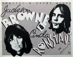 Jackson Browne And Linda Ronstadt Original Promotional Poster
Vintage Rock Poster