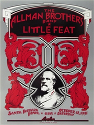 Allman Brothers and Little Feat Original Concert Poster
Vintage Rock Poster
Randy Tuten