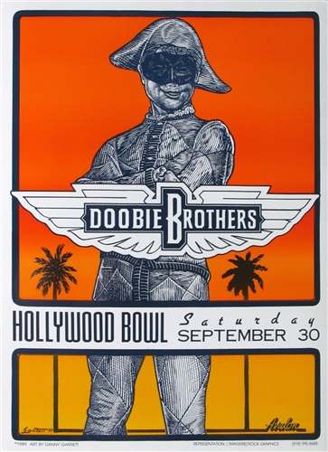 Doobie Brothers Original Concert Poster Vintage Rock Poster Hollywood Bowl