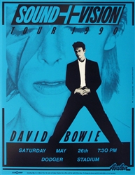 David Bowie Original Concert Poster
Vintage Rock Poster
Dodger Stadium