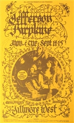 Jefferson Airplane Original Concert Handbill
Vintage Rock Poster
Fillmore Auditorium