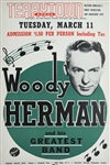 Woody Herman Original Concert Poster
Vintage Rock Poster
Terrytown Arena