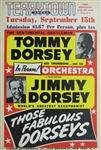 Tommy Dorsey Orchestra With Jimmy Dorsey Original Concert Poster
Vintage Rock Poster
Terrytown Arena
