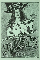 Commander Cody Armadillo World Headquarters Original Concert Poster
Vintage Rock Poster