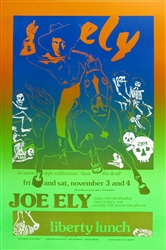 Joe Ely Original Concert Poster
Vintage Rock Poster