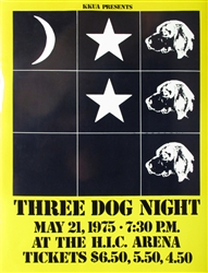 Three Dog Night Original Concert Poster
Vintage Rock Poster
Honolulu, Hawaii