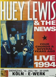 Huey Lewis And The News Original Concert Poster
Vintage Rock Concert Poster