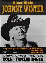 Johnny Winter Original Concert Poster
Vintage Rock Concert Poster