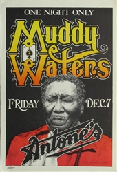 Muddy Waters Original Concert Poster
Vintage Rock Concert Poster
Antones