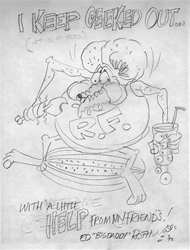 Ed Big Daddy Roth Original Pencil Drawing I Keep Geeked Out