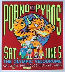 Taz Pornos for Pyros Original Rock Concert Poster