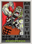 Taz Megadeth Original Rock Concert Poster