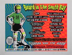 Taz Board In The South Bay Original Rock Concert Poster
