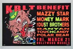 Taz KBLT Benefit with Mazzy Star Original Rock Concert Poster