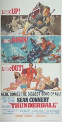 Thunderball Original US Three Sheet
Vintage Movie Poster
James Bond