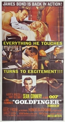 Goldfinger Original US Three Sheet
Vintage Movie Poster
James Bond