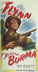 Objective Burma Original US Three Sheet
Vintage Movie Poster
Errol Flynn