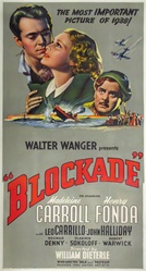 Blockade Original US Three Sheet
Vintage Movie Poster
Henry Fonda