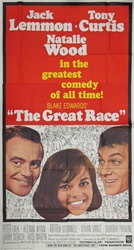 The Great Race Original US Three Sheet
Vintage Movie Poster
Natalie Wood