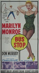 Bus Stop Original US Three Sheet
Vintage Movie Poster
Marilyn Monroe
