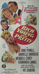 Rich, Young And Pretty Original US Three Sheet
Vintage Movie Poster
Jane Powell