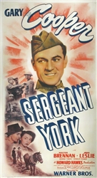 Sergeant York Original US Three Sheet
Vintage Movie Poster
Gary Cooper