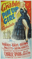 Pin Up Girl Original US Three Sheet
Vintage Movie Poster
Betty Grable
