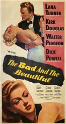 The Bad and the Beautiful Original US Three Sheet
Vintage Movie Poster
Kirk Douglas
