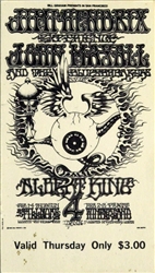 Jimi Hendrix Experience and John Mayall Original Tickets
Fillmore Auditorium