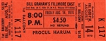 Procul Harum Original Fillmore East Concert Ticket
Fillmore East
Bill Graham