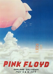 Pink Floyd Original Concert Poster at the Oakland Coliseum by Randy Tuten